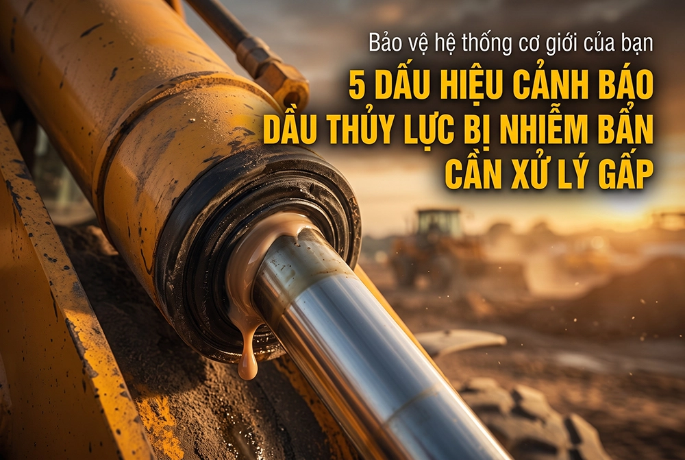 dầu thủy lực bị nhiễm bẩn